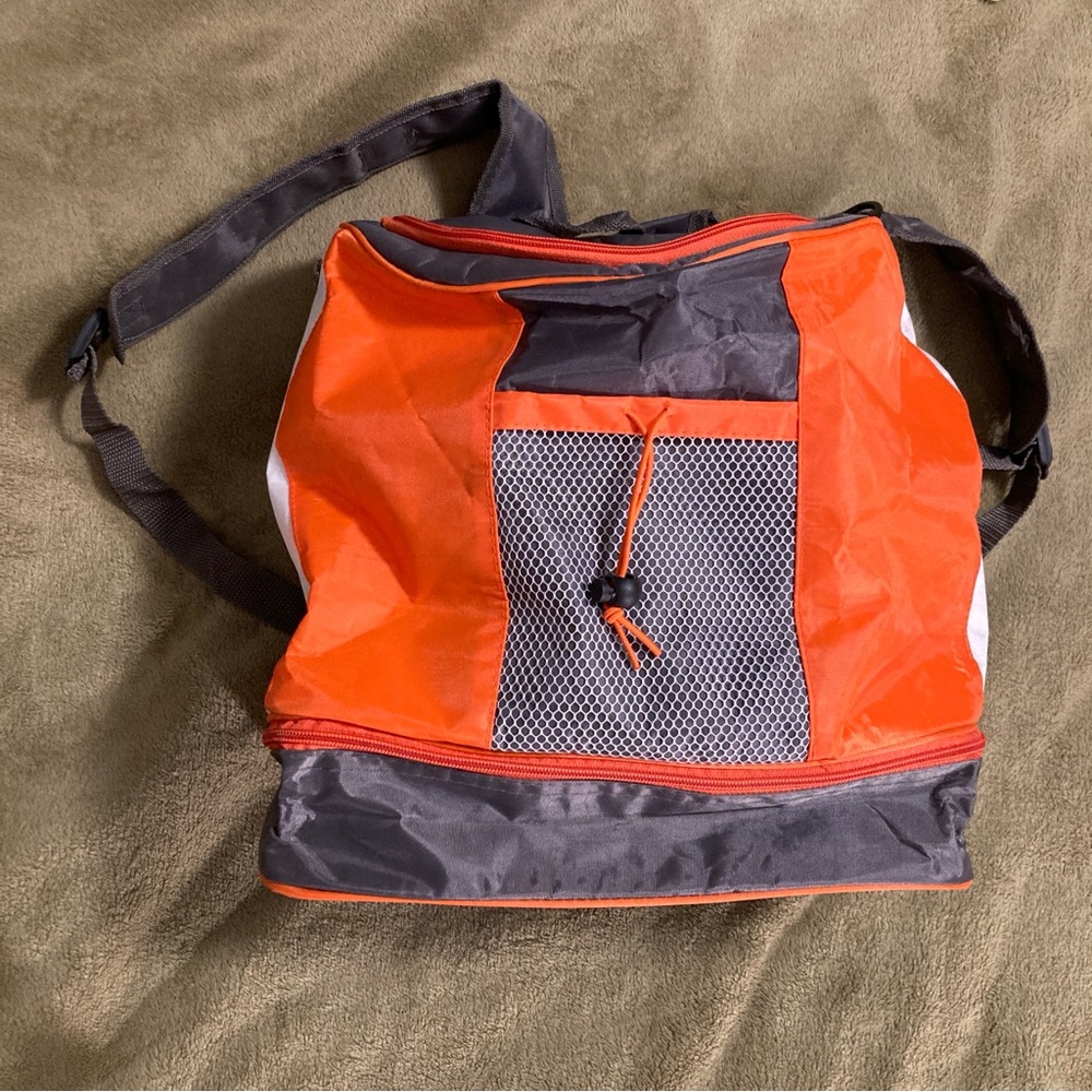 NWOT Backpack Cooler Insulated Orange Gray White
